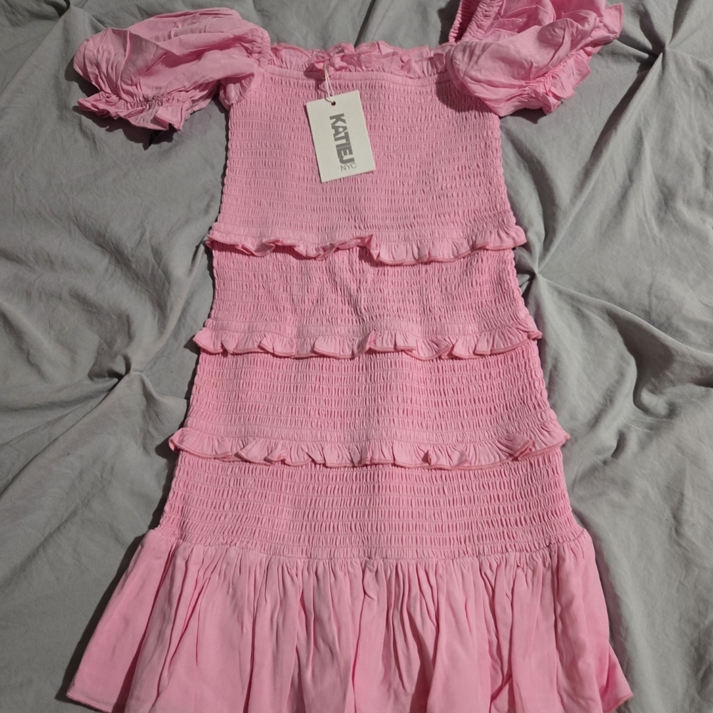 Skatie Pink Ruffled Kids Dress